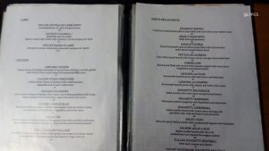 The long list of menu at Waroeng Ethnic Ciumbuleuit Bandung 