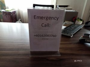 Emergency Contact of Orange Pekoe Guesthouse Bukit Bintang
